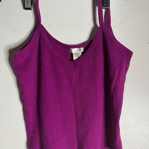 Basic hot pink crop top cami